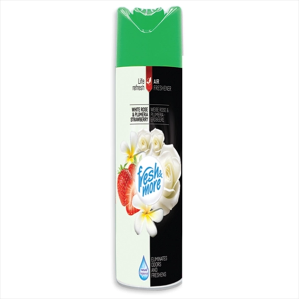 FRESH&MORE OSVEŽIVAČ PROSTORA SPREJ BELA RUŽA I JAGODA 300ML