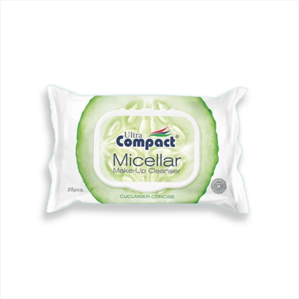 ULTRA COMPACT VLAŽNE MARAMICE ZA SKIDANJE ŠMINKE MICELLAR 25KOM