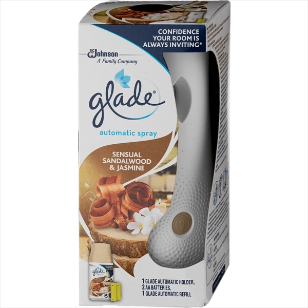 GLADE AUTOMATIK SPREJ KOMPLET OSV. PROSTORA SANDALOVINA&JASMINE 269ML