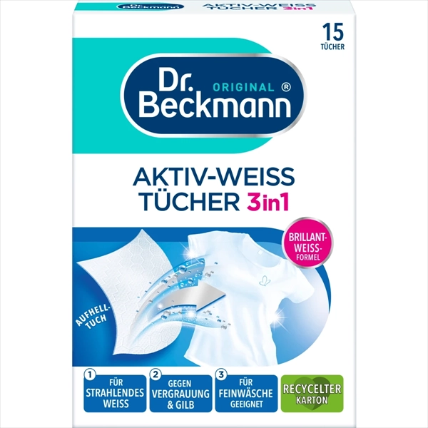 DR.BECKMANN AKTIVNE MARAMICE ZA BELI VEŠ 15KOM