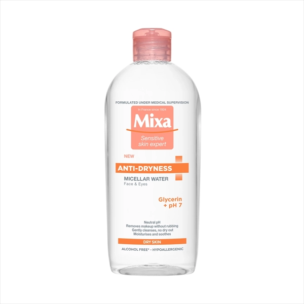 MIXA MICELARNA VODA ZA LICE ZA SUVU I OSETLJ. KOŽU ANTI-DRYNESS 400ML
