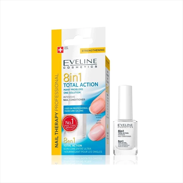 EVELINE COSMETICS ZAŠTITINI LAK ZA NOKTE TOTAL ACTION 8U1 12ML