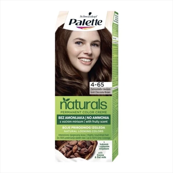 PALETTE NATURALS COLOR BOJA ZA KOSU 765 (4-65) ZLATNO ČOKOLADNO BRAON