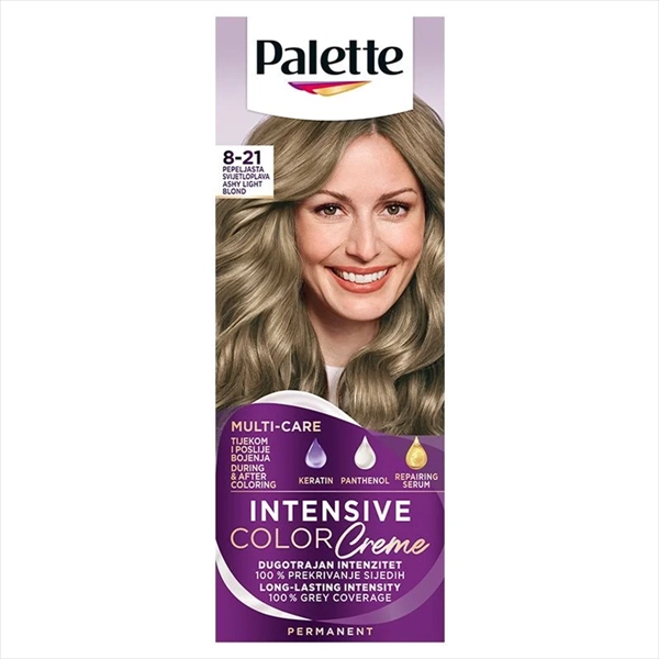 PALETTE INTENSIVE COLOR CREME BOJA ZA KOSU 8-21 PEPELJ. SVETLO PLAVA