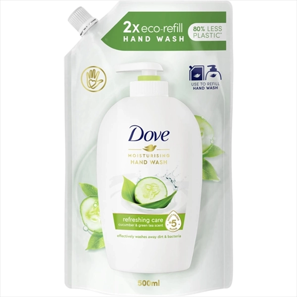 DOVE TEČNI SAPUN REFRESHING CUCUMBER&GREEN TEA DOPUNA 500ML