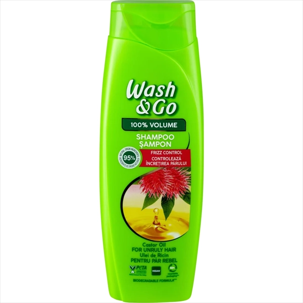 WASH&GO SAMPON RICINUS 360ML