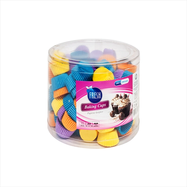 FRESH PAPIRNE KORPICE ZA KOLAČE ŠARENE 100KOM