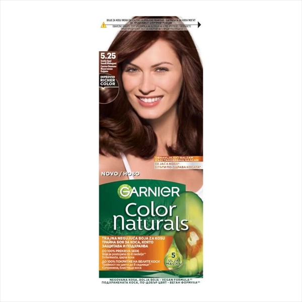 GARNIER COLOR NATURALS BOJA ZA KOSU 5.25 SVETLO OPAL SMEĐI MAHAGONI