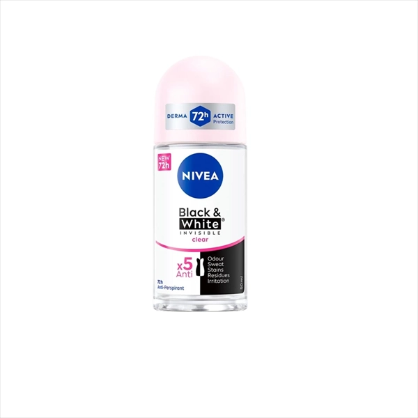 NIVEA ROLL-ON B&WHITE CLEAR 50ML
