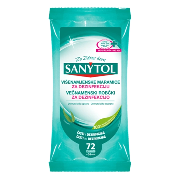SANYTOL VLAŽNE MARAMICE ZA DEZINFEKCIJU 72KOM