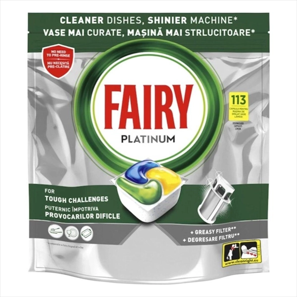 FAIRY PLATINUM KAPSULE ZA MAŠINSKO PRANJE SUDOVA ALL-IN-ONE 113KOM